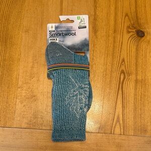 Smartwool Hike Crew Athletic Socks - Teal with Multicolor Band